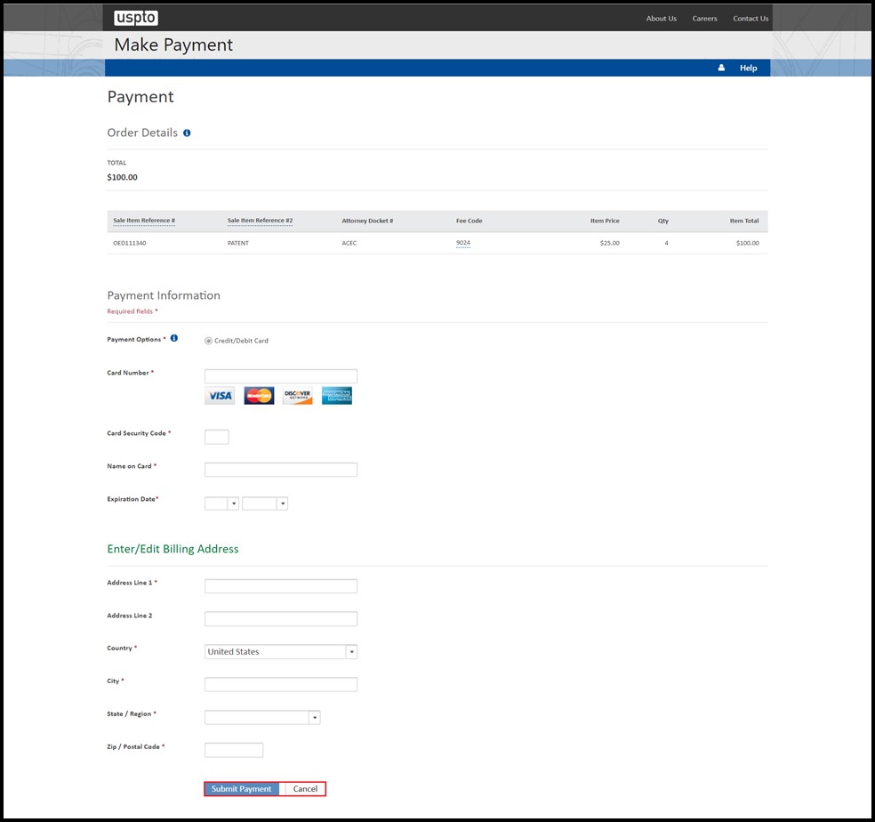 Applicant Request Make Payment