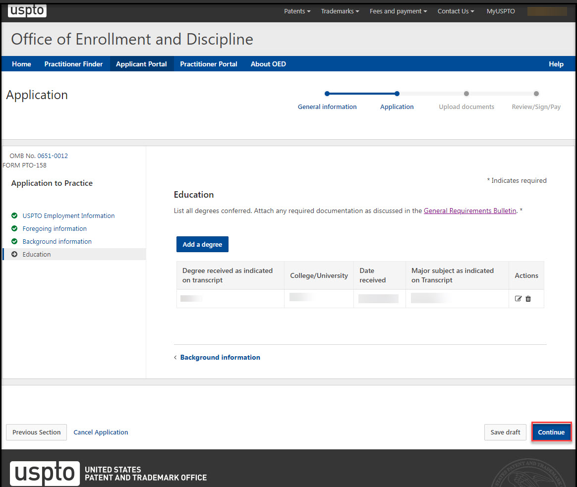 Applicant Waiver Education