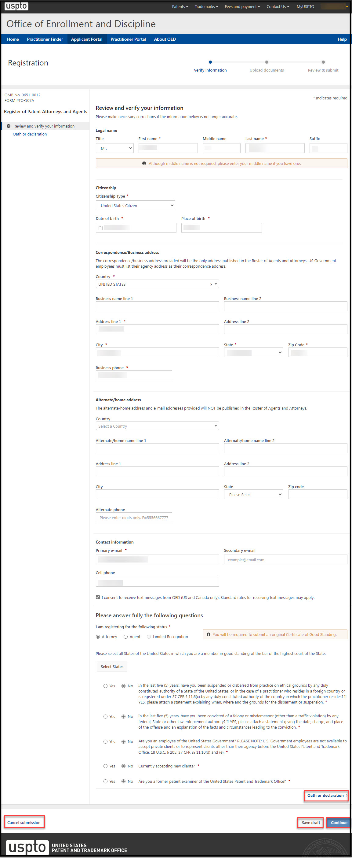 Registration Waiver Information