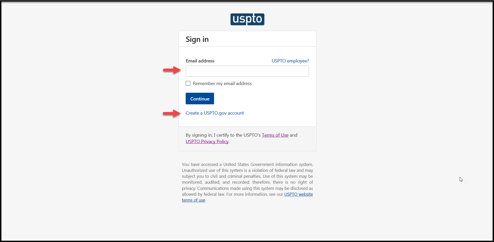 Application MyUSPTO