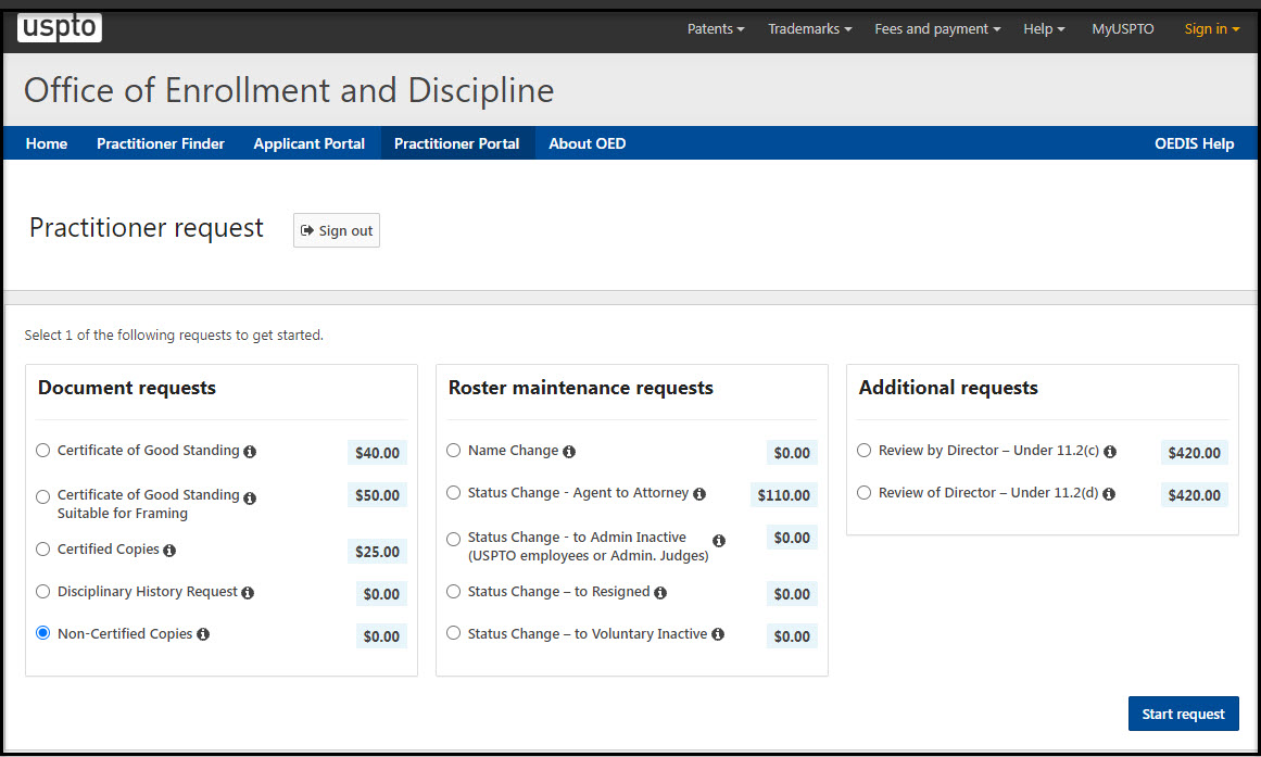 Practitioner Submit Request List