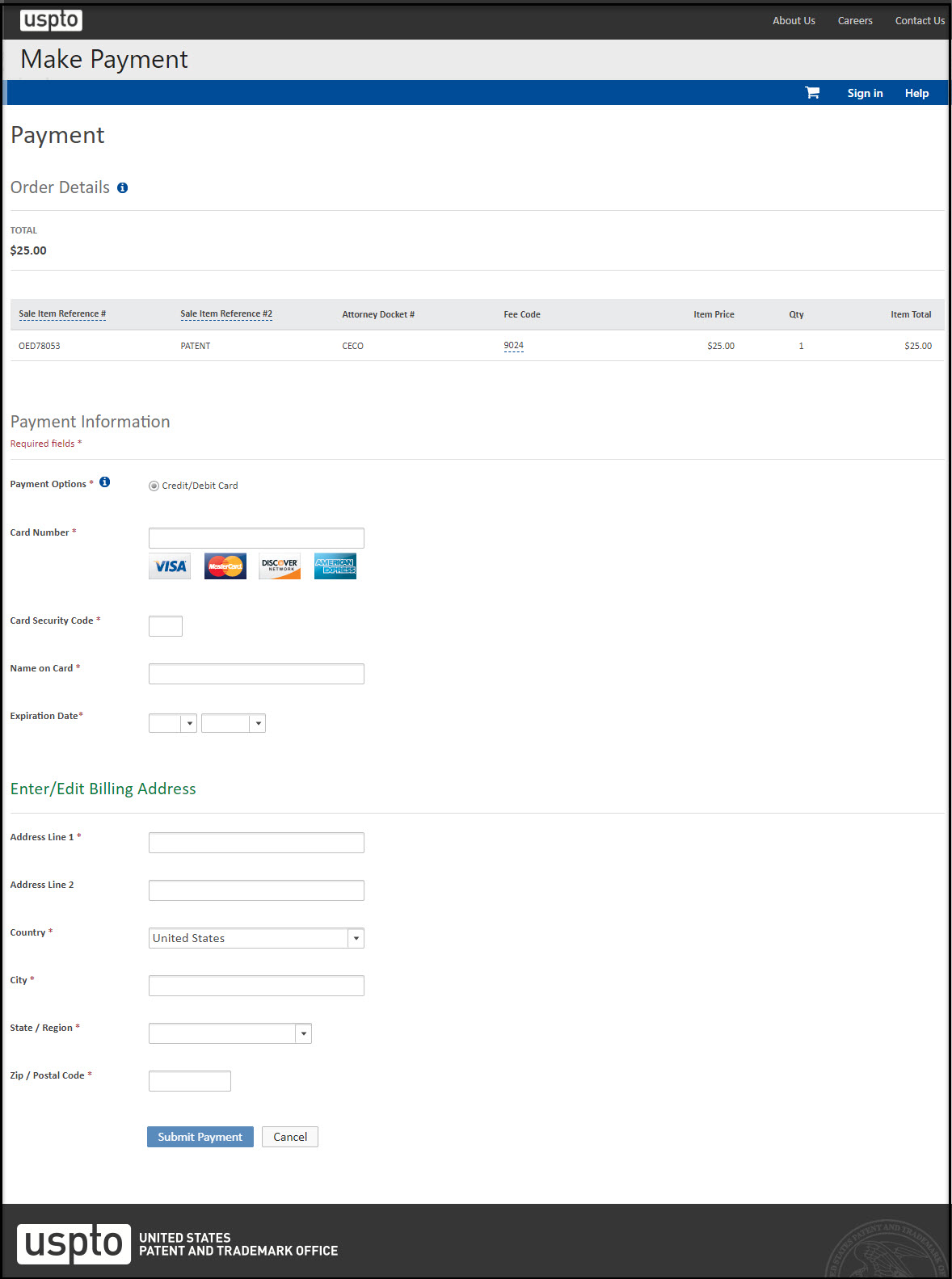 Practitioner Submit Request Make Payment